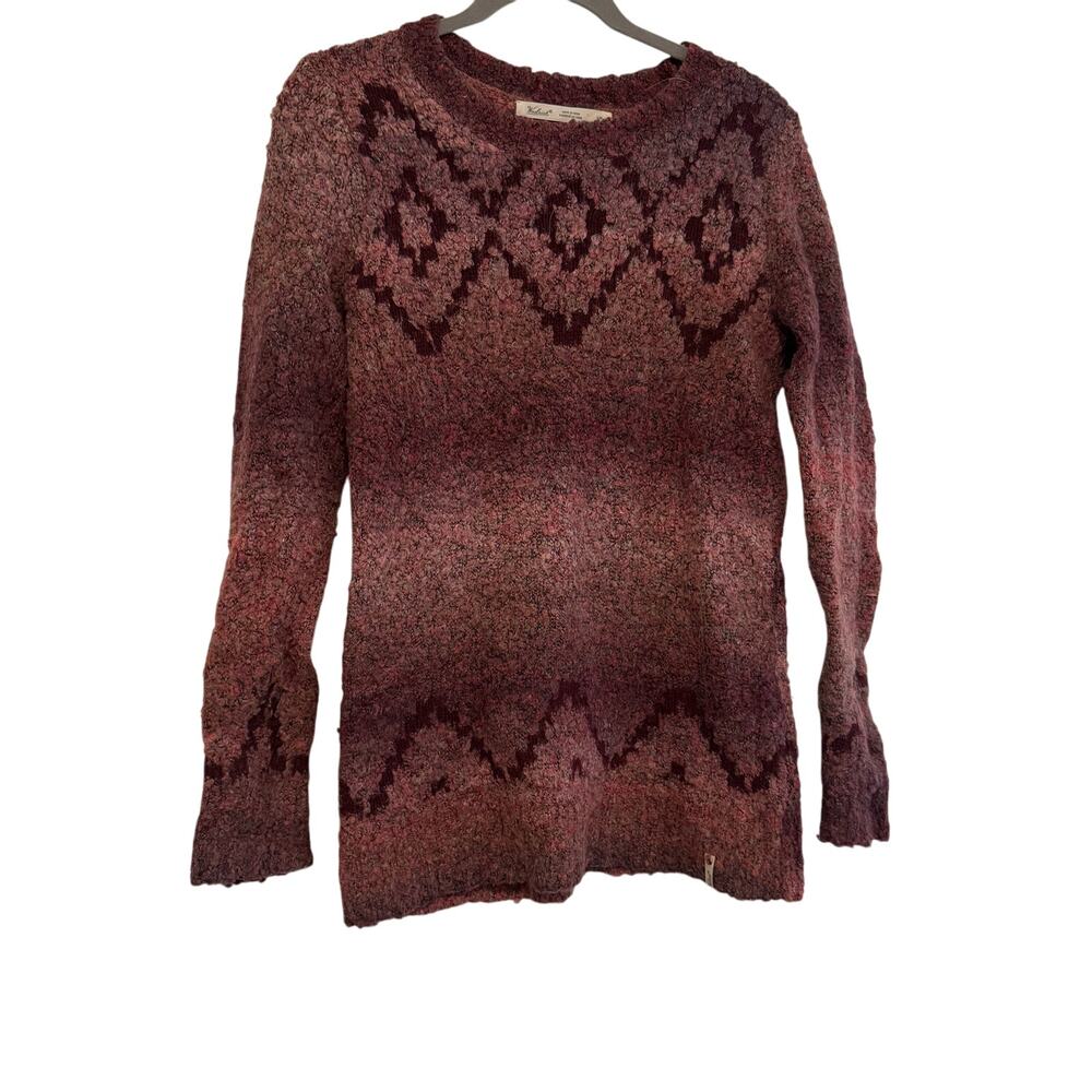 Woolrich pink burgundy wool sweater